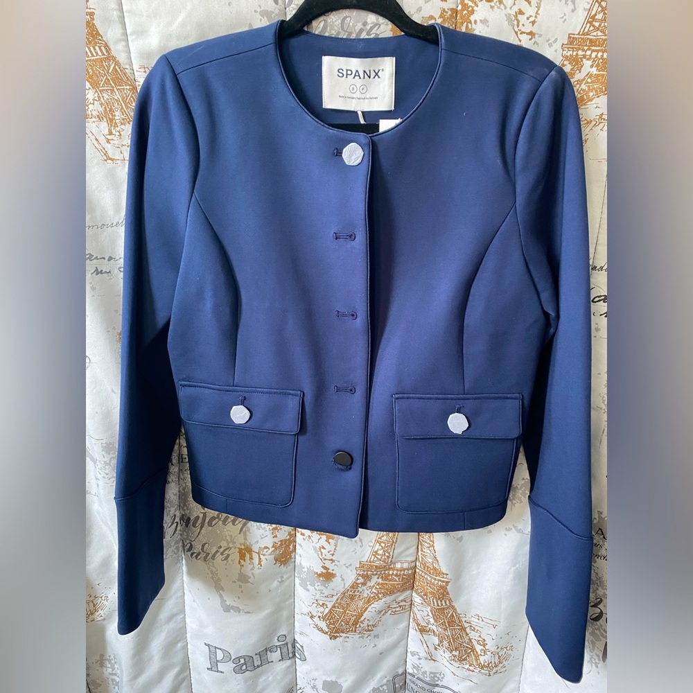 SPANX Women's timeless Navy Blazer NWT